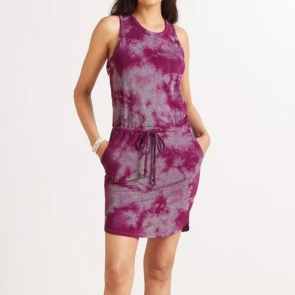Sundry for Evereve The‎ Weekender Dress Racerback Berry Tie Dye Size 0